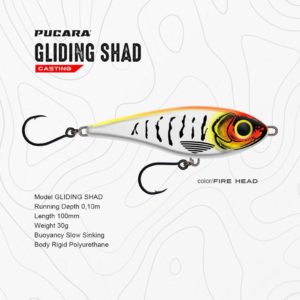 Señuelo Pucara Gliding Shad ideal Dorado, zonas bajas.