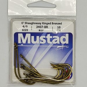 Anzuelo Mustad 3407 Bronzed Pata Larga, Variada, Dorado, Surubí.