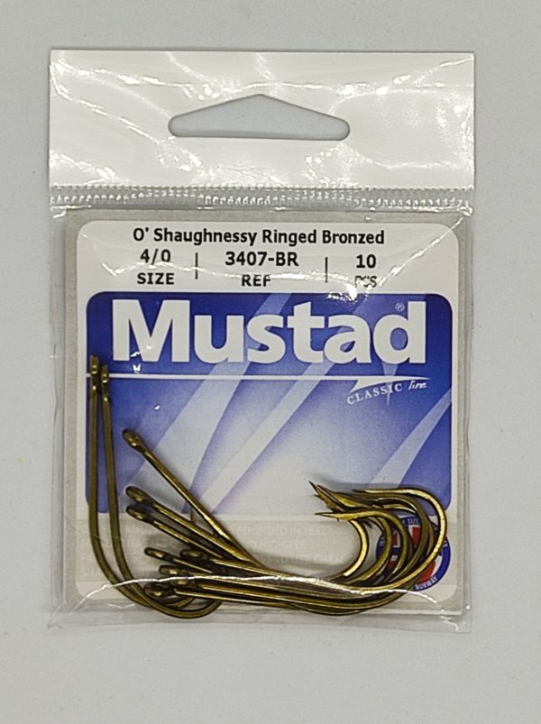 Anzuelo Mustad 3407 Bronzed Pata Larga, Variada, Dorado, Surubí. - Image 2