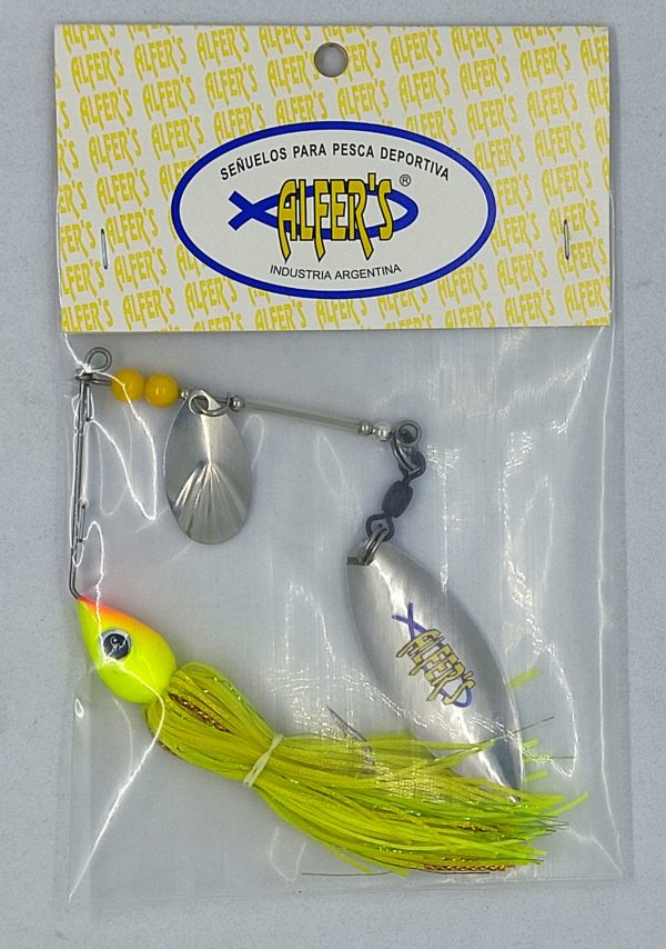 Señuelo Alfers Spinner Bait doble ideal Dorado, Salmon. - Image 2