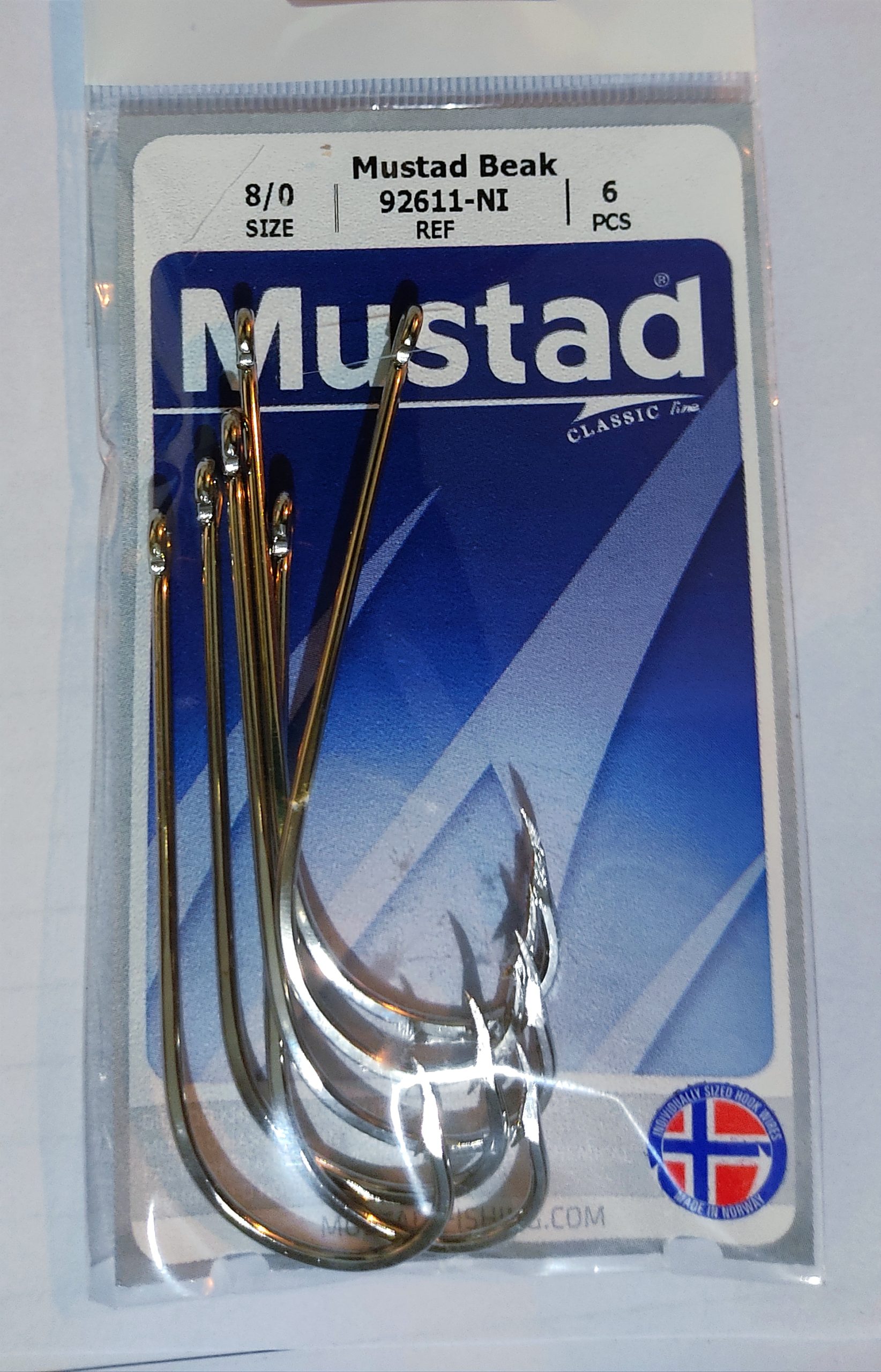 Anzuelo Mustad 92611 Tamaño 8/0 Ideal carnada, Dorado, Surubí.